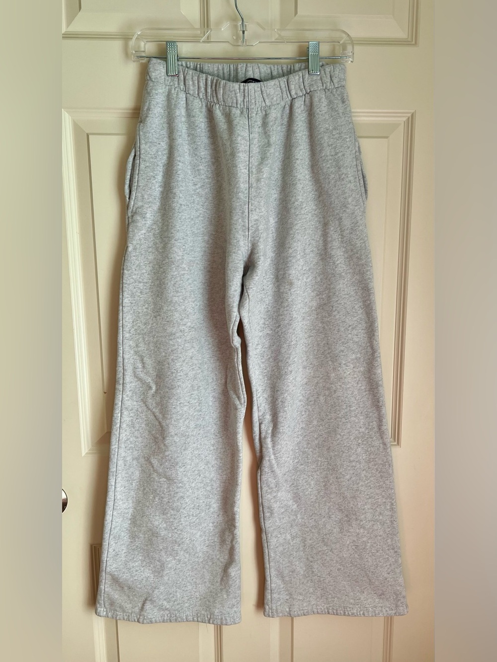 Brandy Melville Light Heather Gray Flared Sweatpants one size
